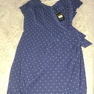 GownTown Blue Polka-dot Dress for Woman. Size XL
